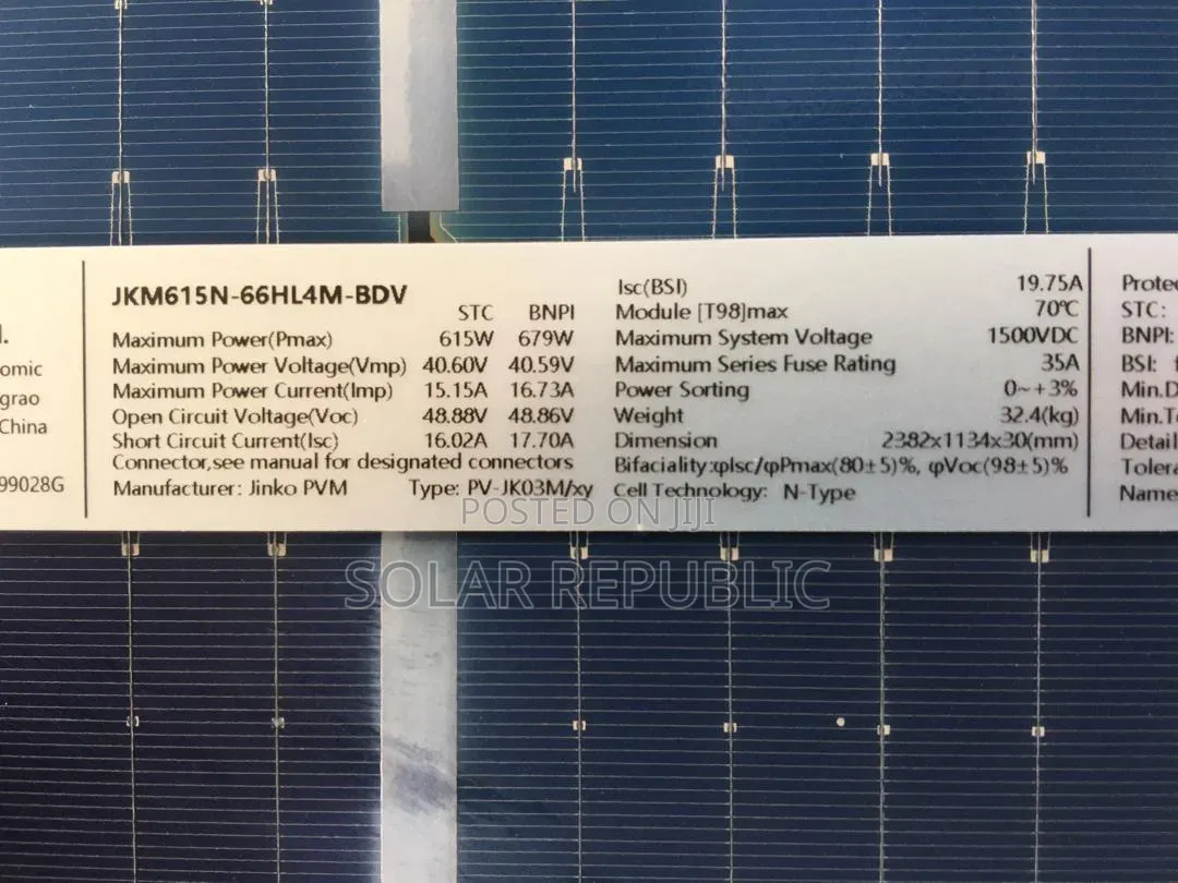 Jinko Solar Panel 615w