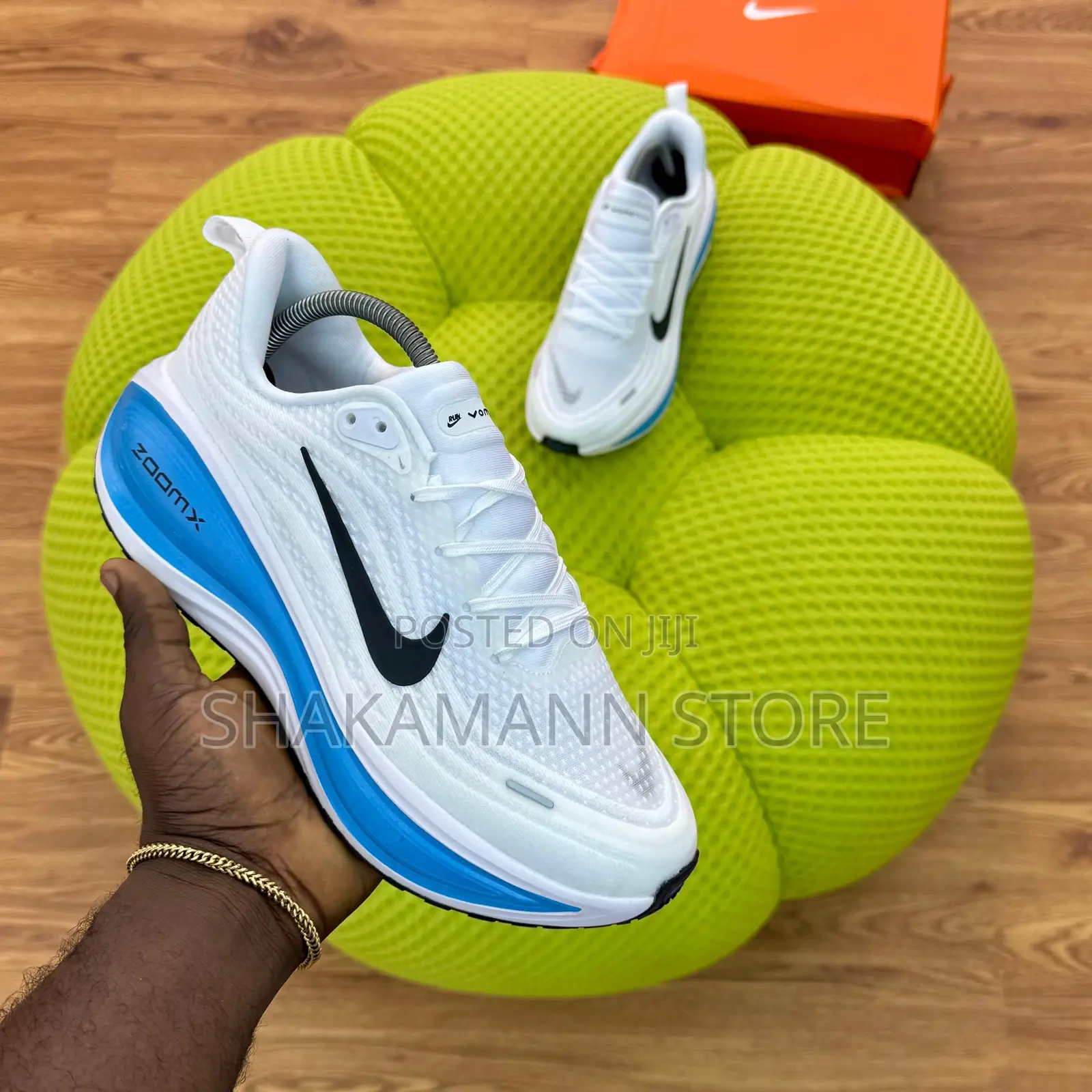 Original Nike Vomero Shoes Zoom X White and Blue Sole