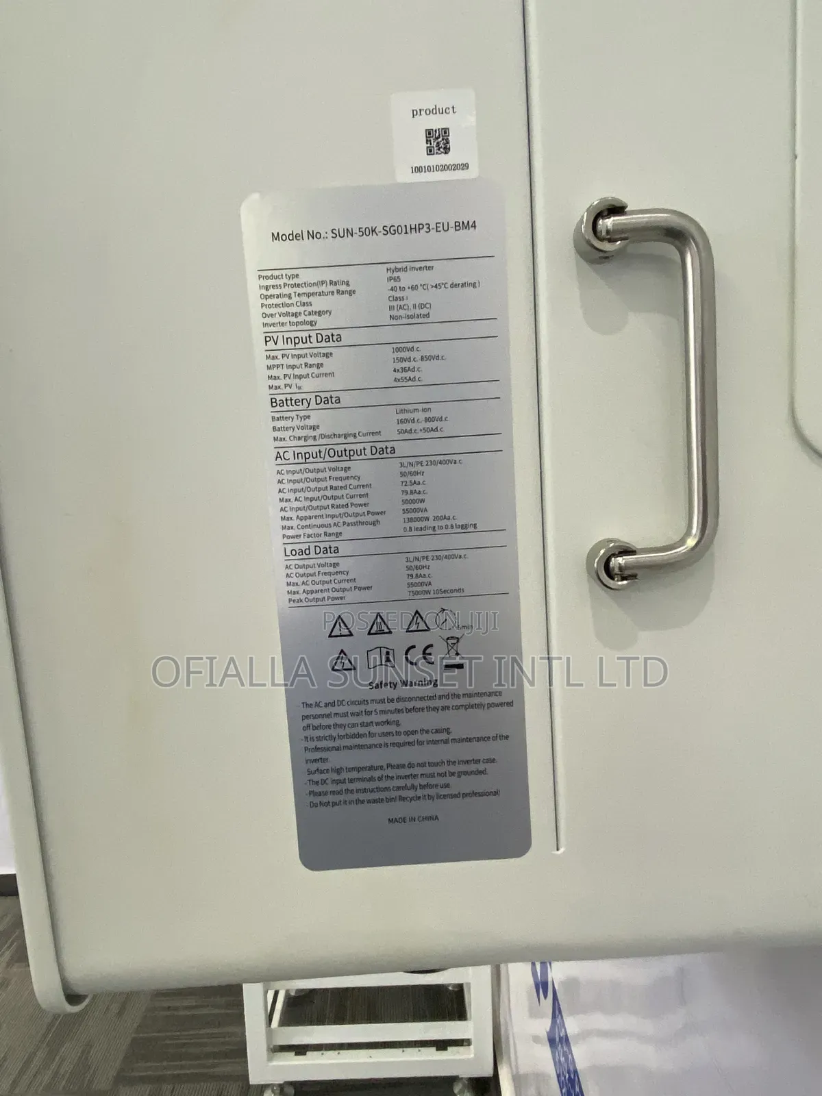 50kw Deye High Voltage 3 Phase Hybrid Inverter Sun--Sg01hp3-Eu-Bm4