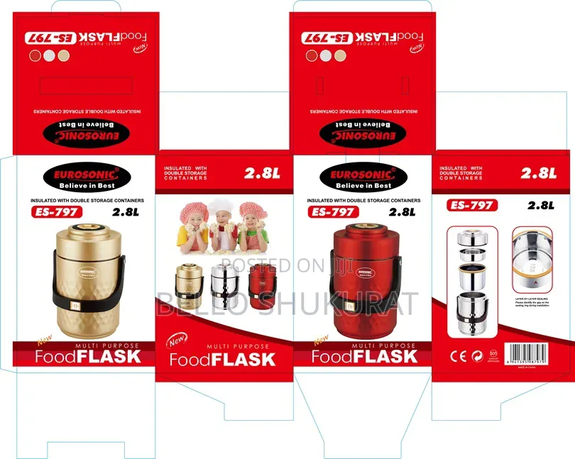 Eurosonic Food Flask With 2 Inner Stainless