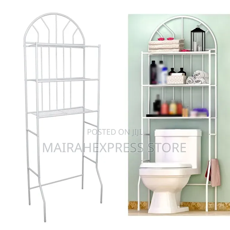 3-Tier Over-the-Toilet Storage Rack and Bathroom Organizer. Ts