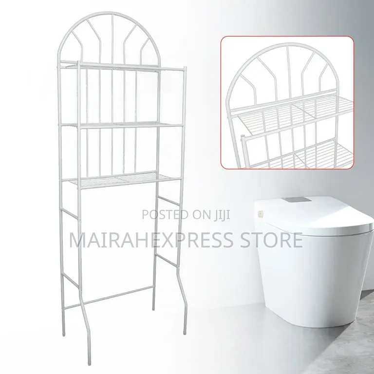 3-Tier Over-the-Toilet Storage Rack and Bathroom Organizer. Ts