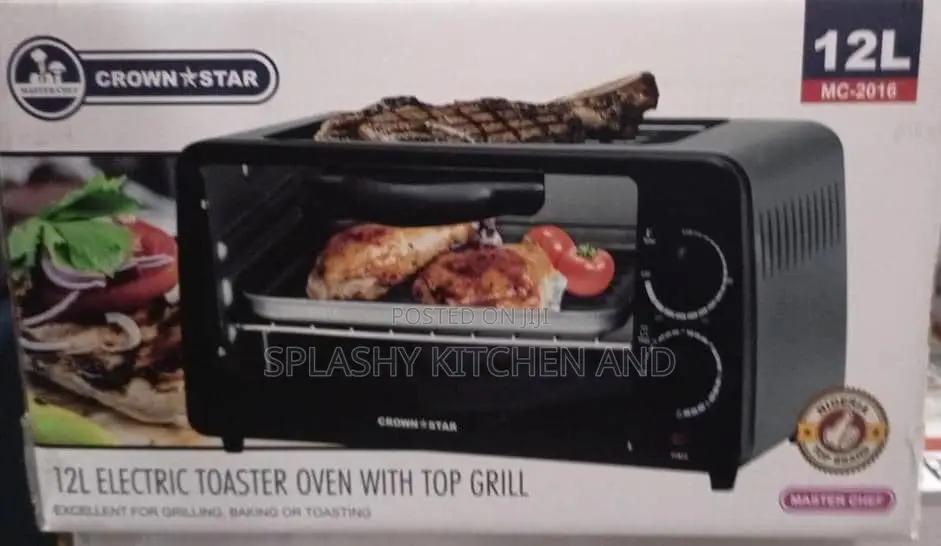 Master Chef Electric Toaster Oven With Top Grill- 12l