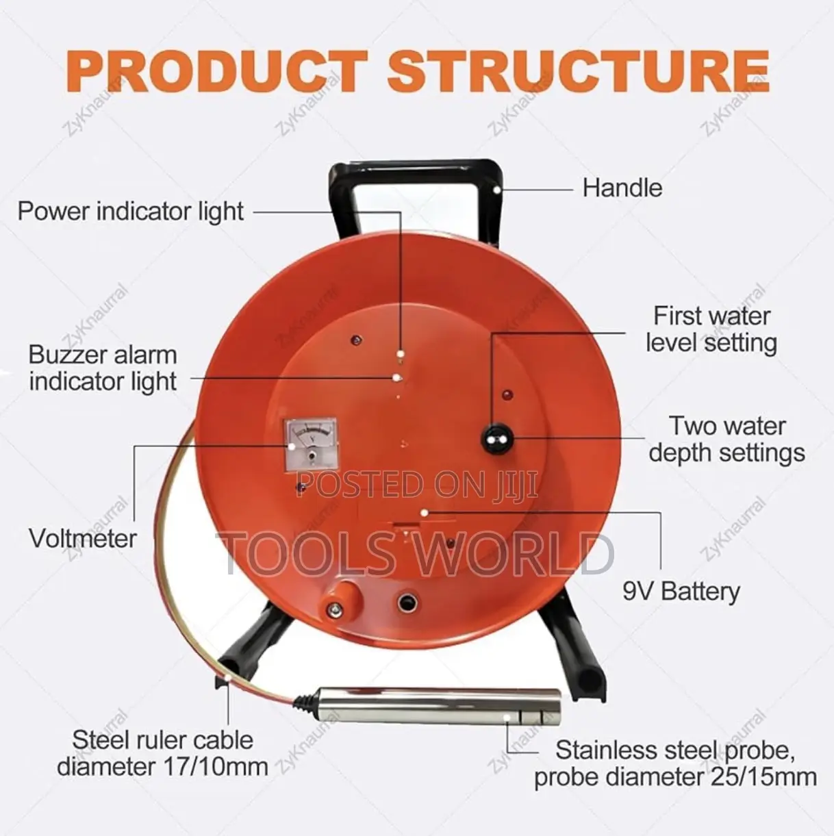 Water Level Meter 200m High Precision Borehole Depth Measuring