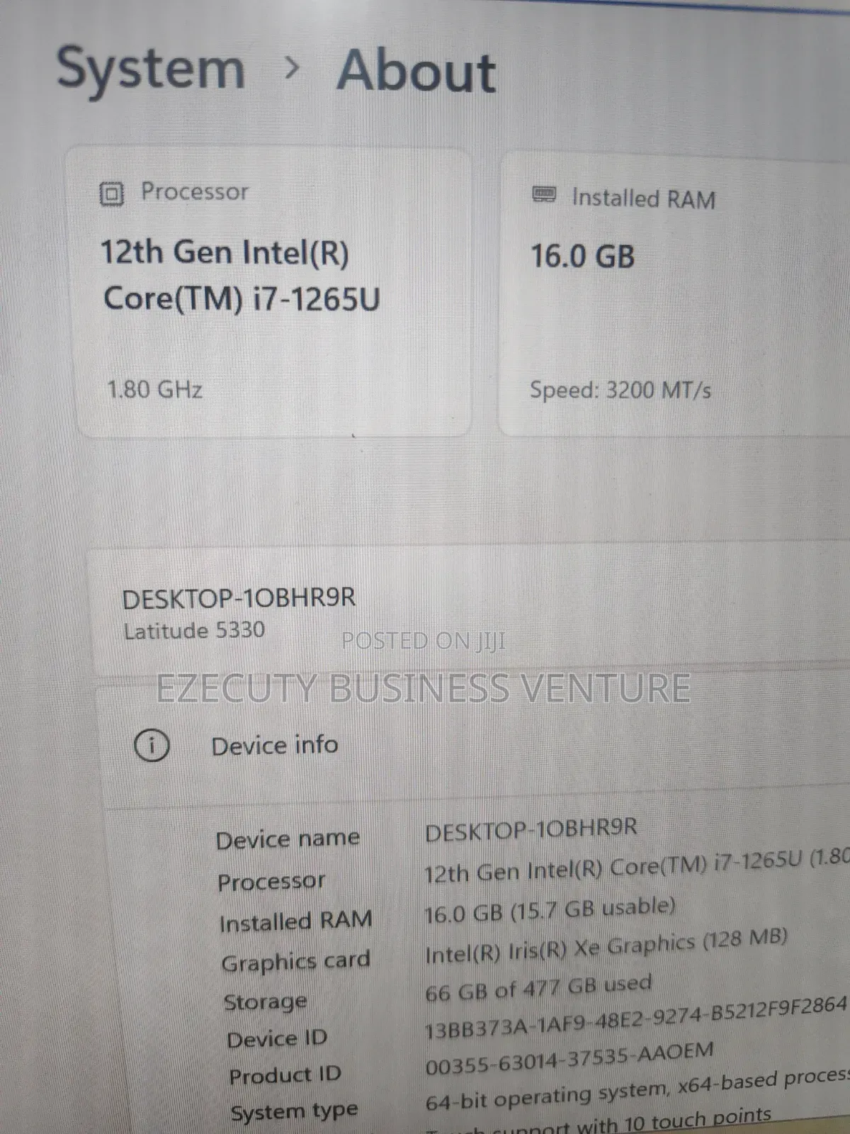 Laptop Dell Latitude 5330 16GB Intel Core i7 SSD 512GB