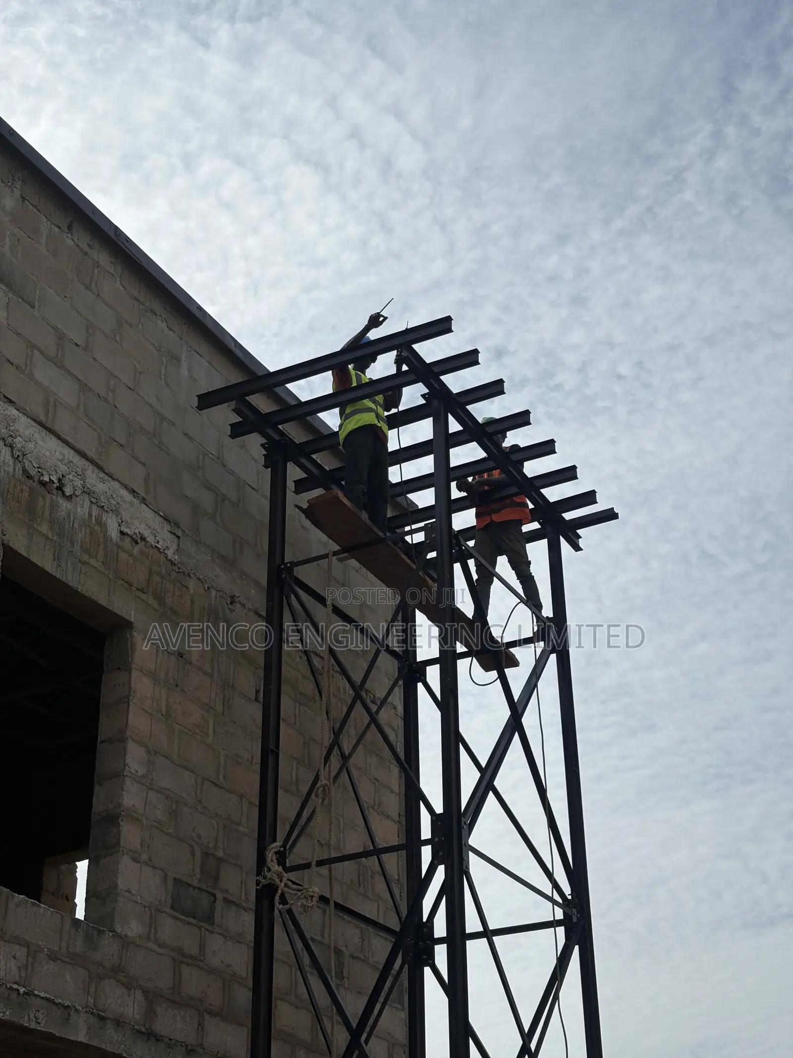 Steel Water Tank Stanchion , Water Tank Scaffolding