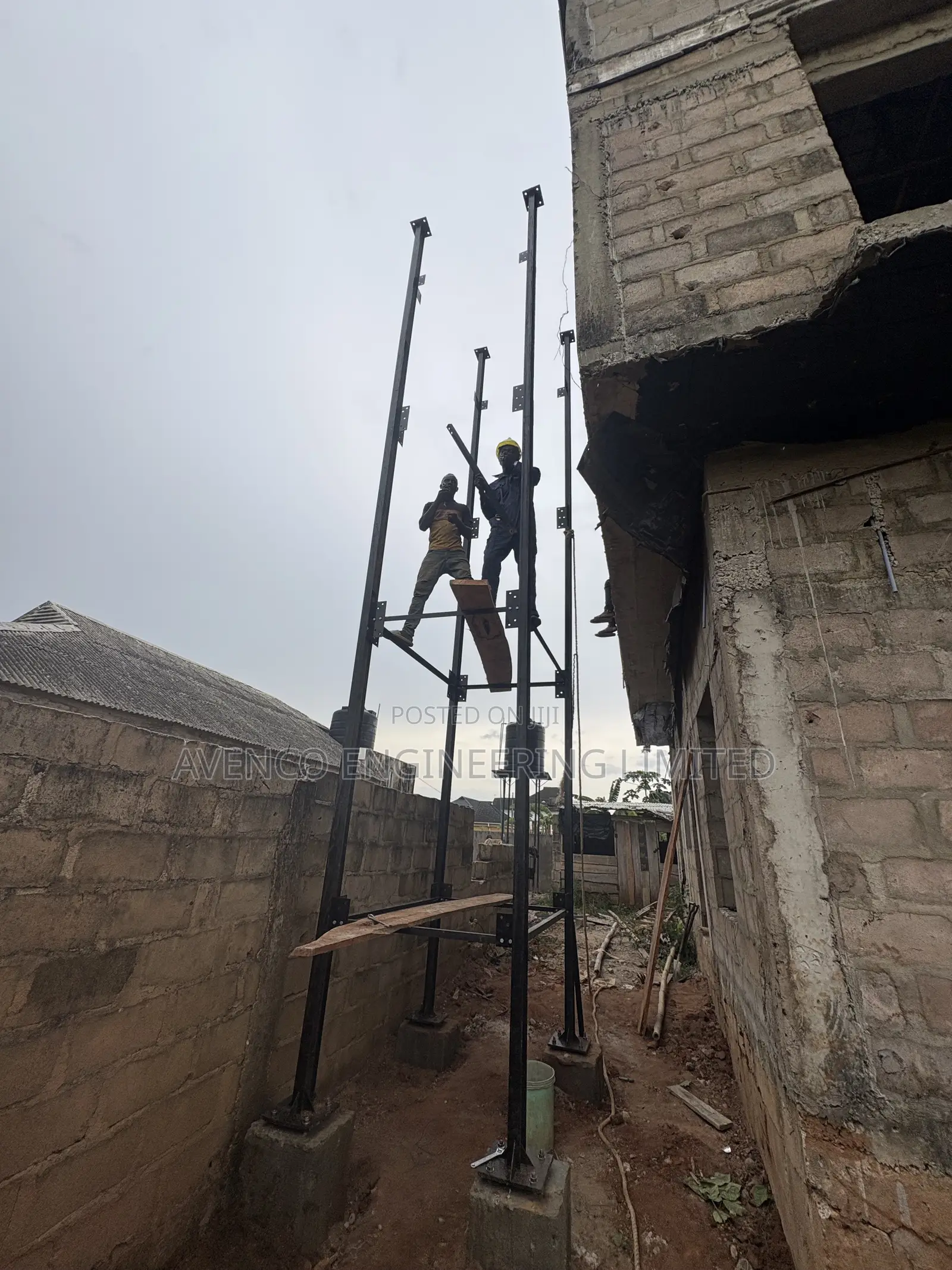 Steel Water Tank Stanchion , Water Tank Scaffolding