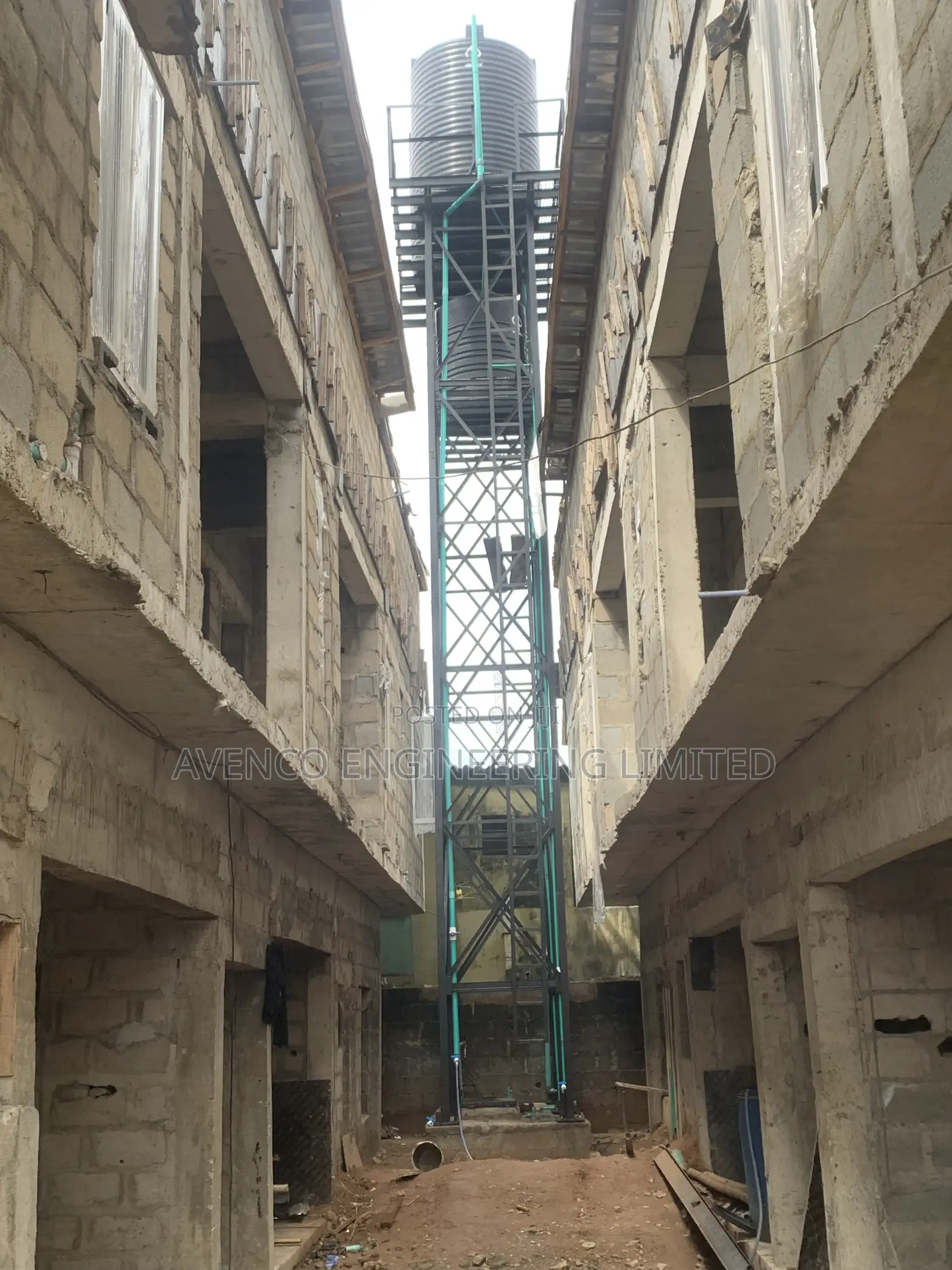 Steel Water Tank Stanchion , Water Tank Scaffolding