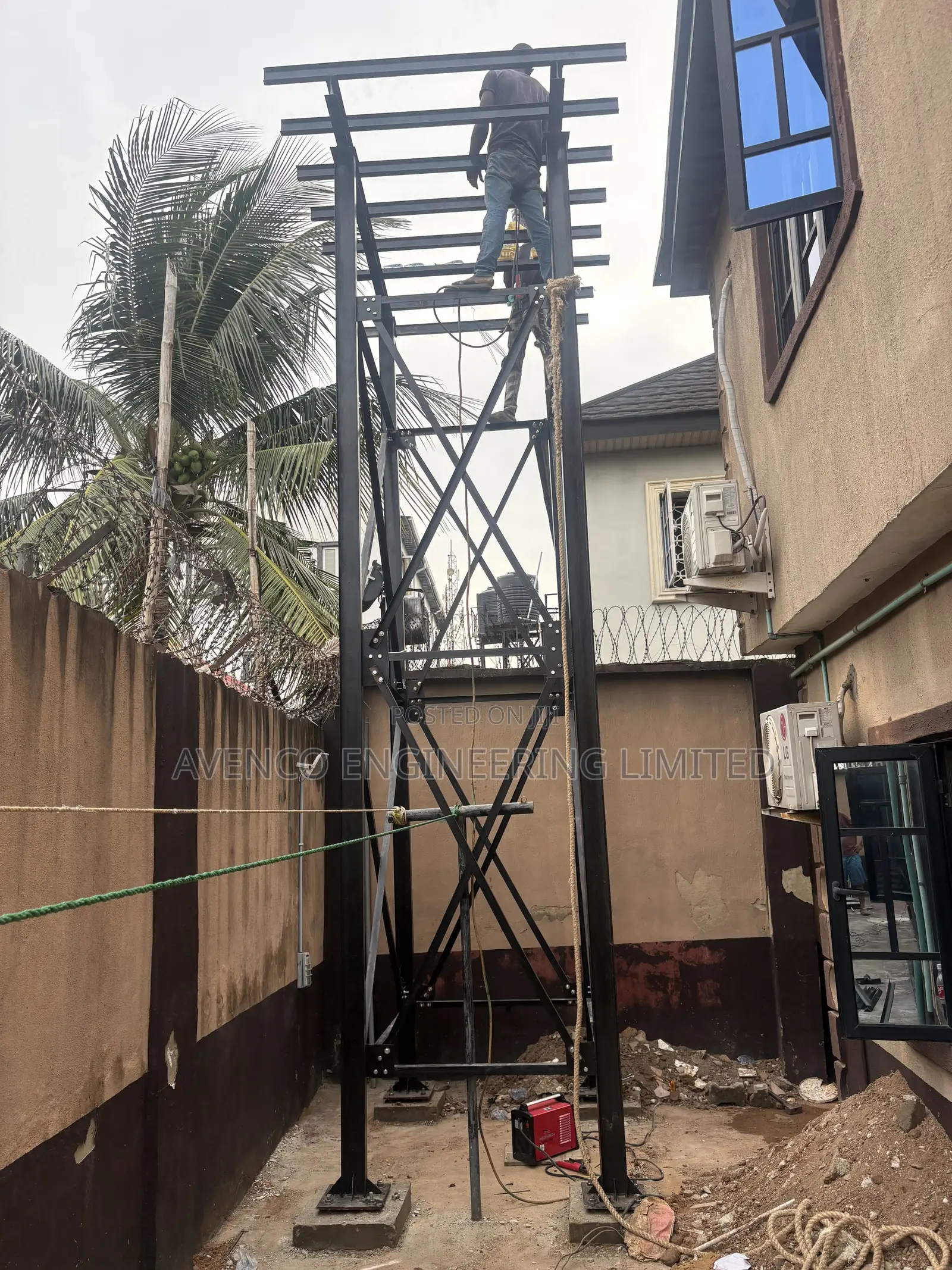 Steel Water Tank Stanchion , Water Tank Scaffolding
