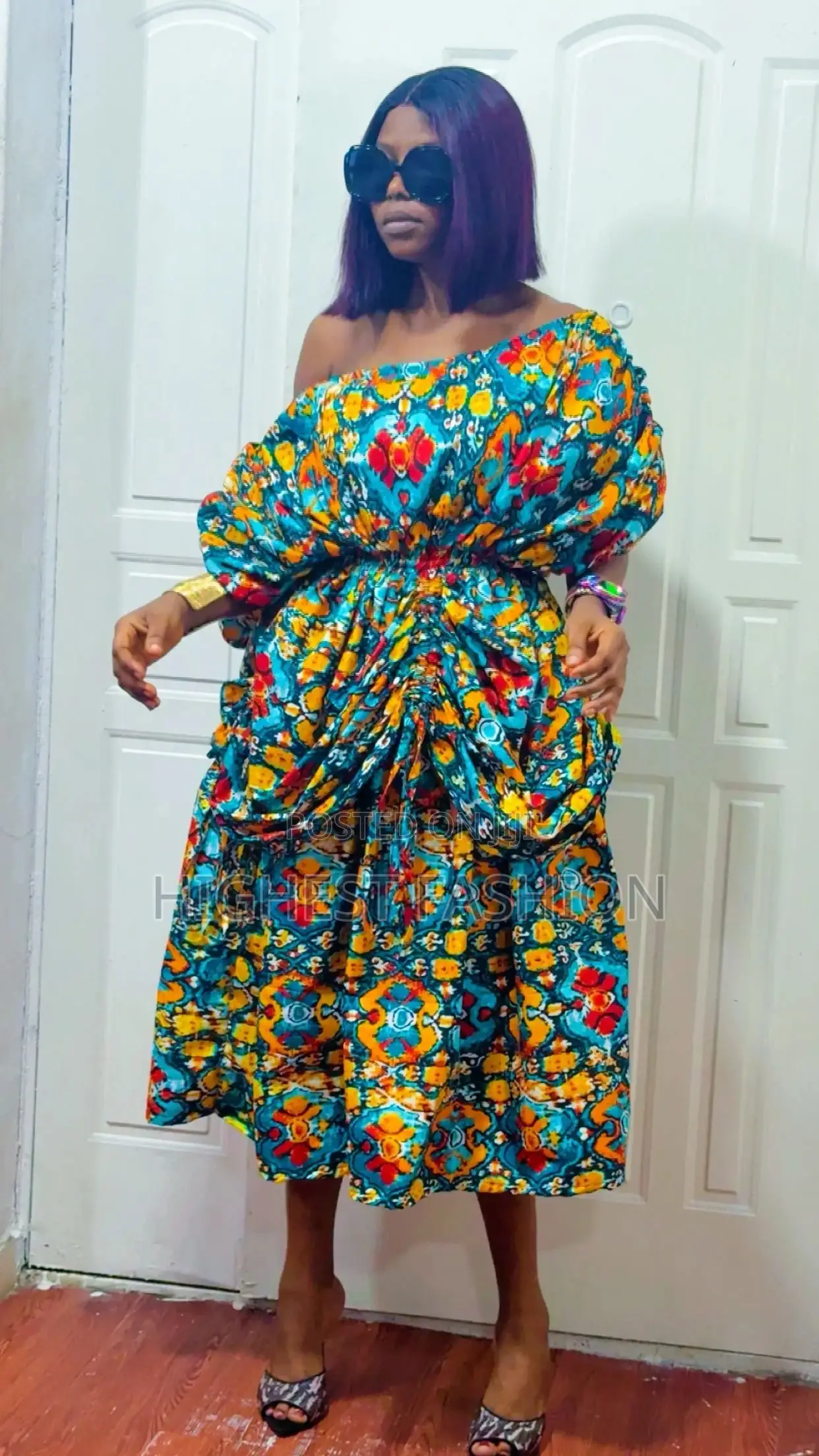 Off Shoulder Short Gown - Style 721