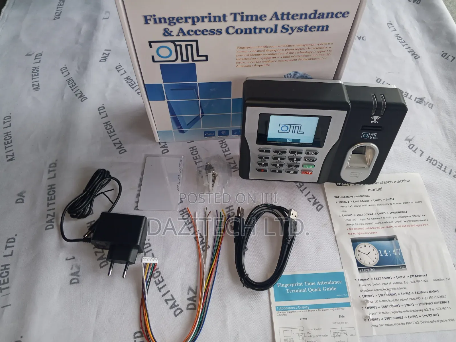 DTL Fingerprint Time Attendance and Access Control System F60-Wifi