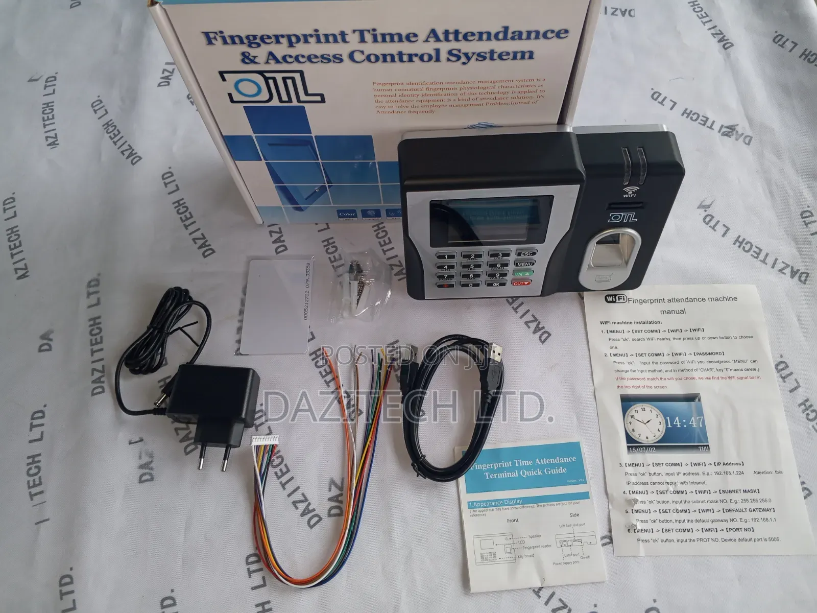 DTL Fingerprint Time Attendance and Access Control System F60-Wifi