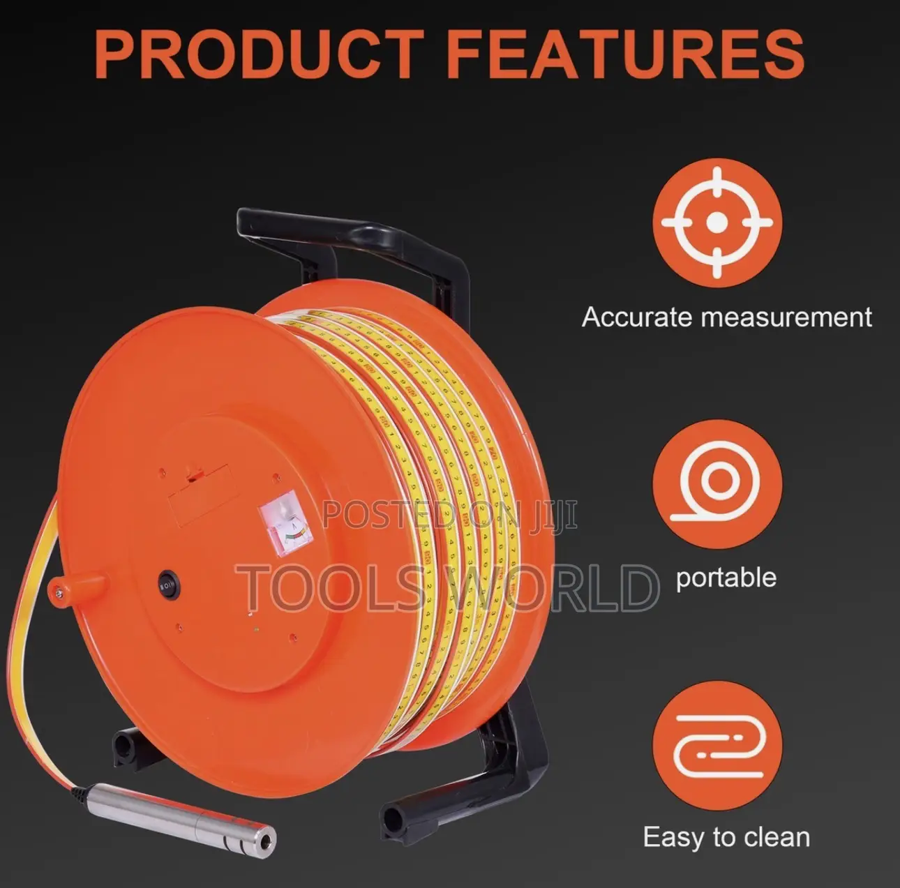 Water Level Meter –300 Meter 984f Tborehole Depth Measuring Instrument
