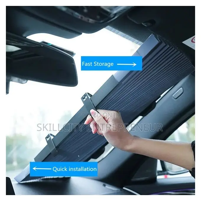 65cm Car Cooling Sunshade Retractable Windshield Cover