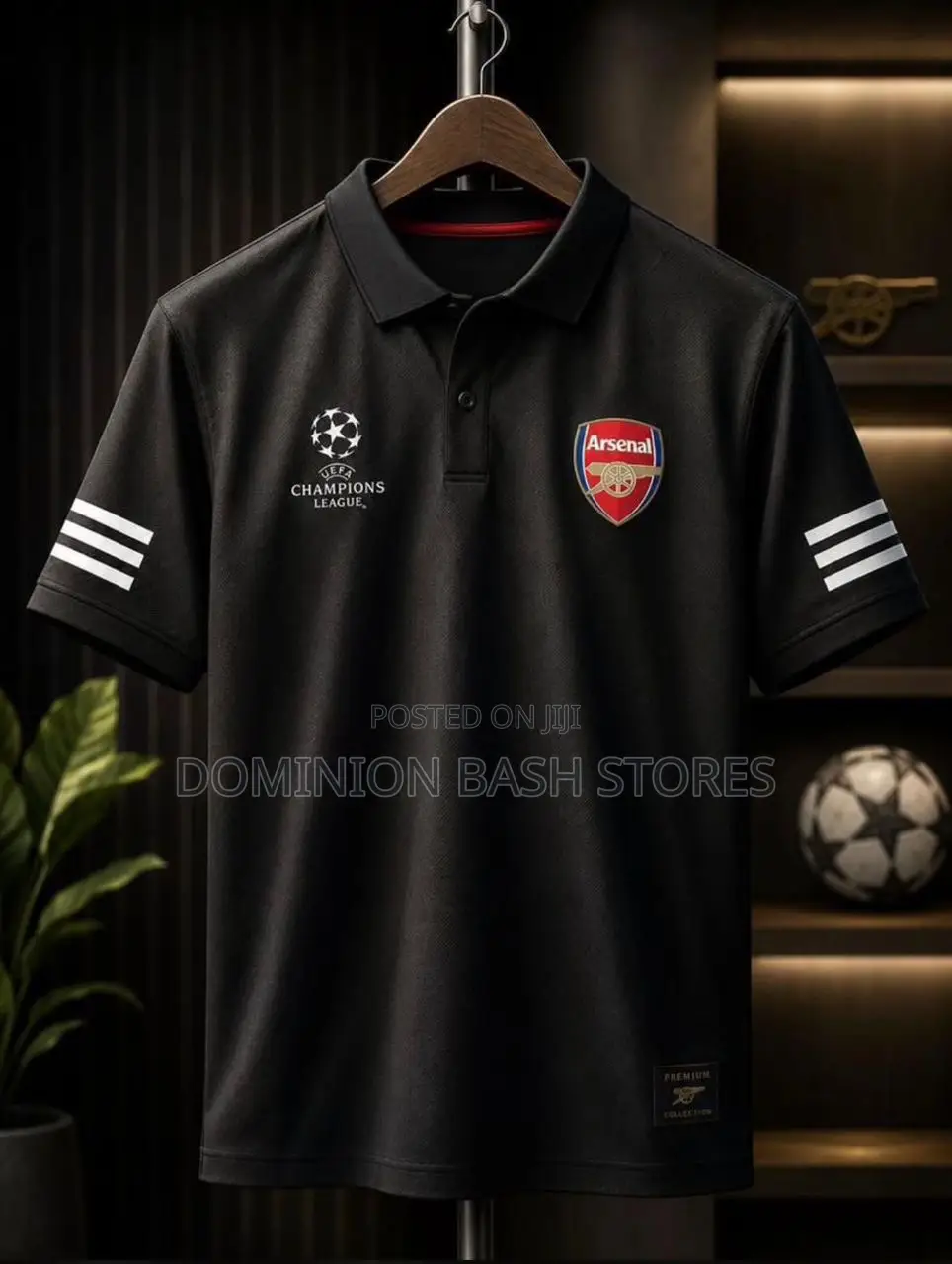 Arsenal Black Luxury Branded Jersey