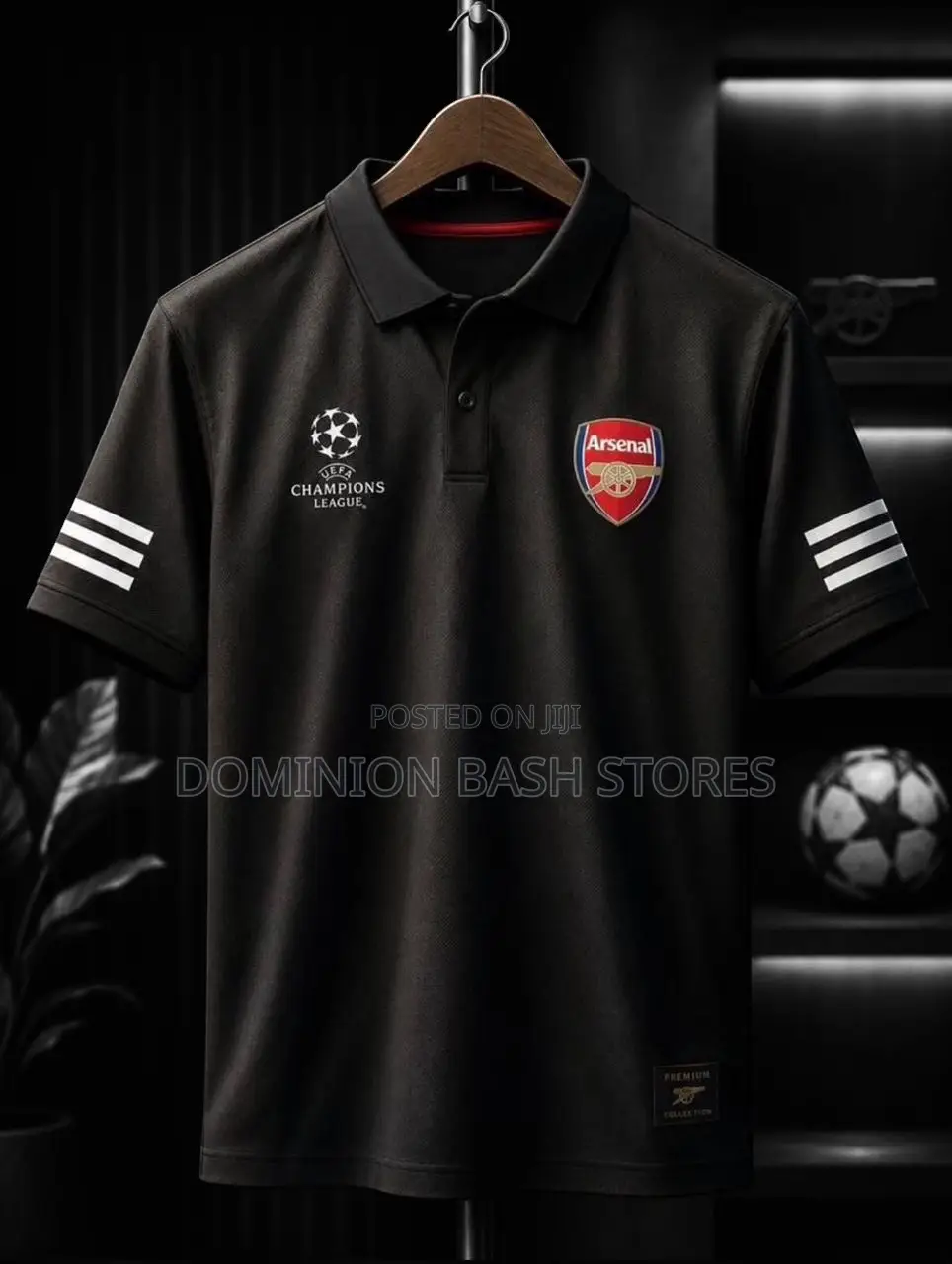 Arsenal Black Luxury Branded Jersey