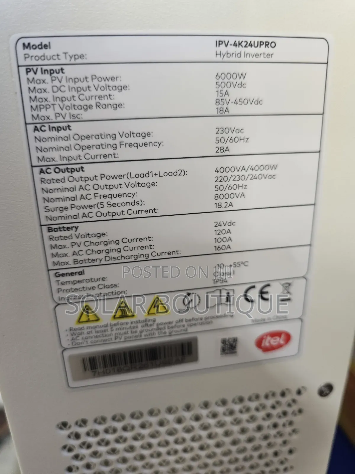4kva 24v Itel Energy Hybrid Inverter