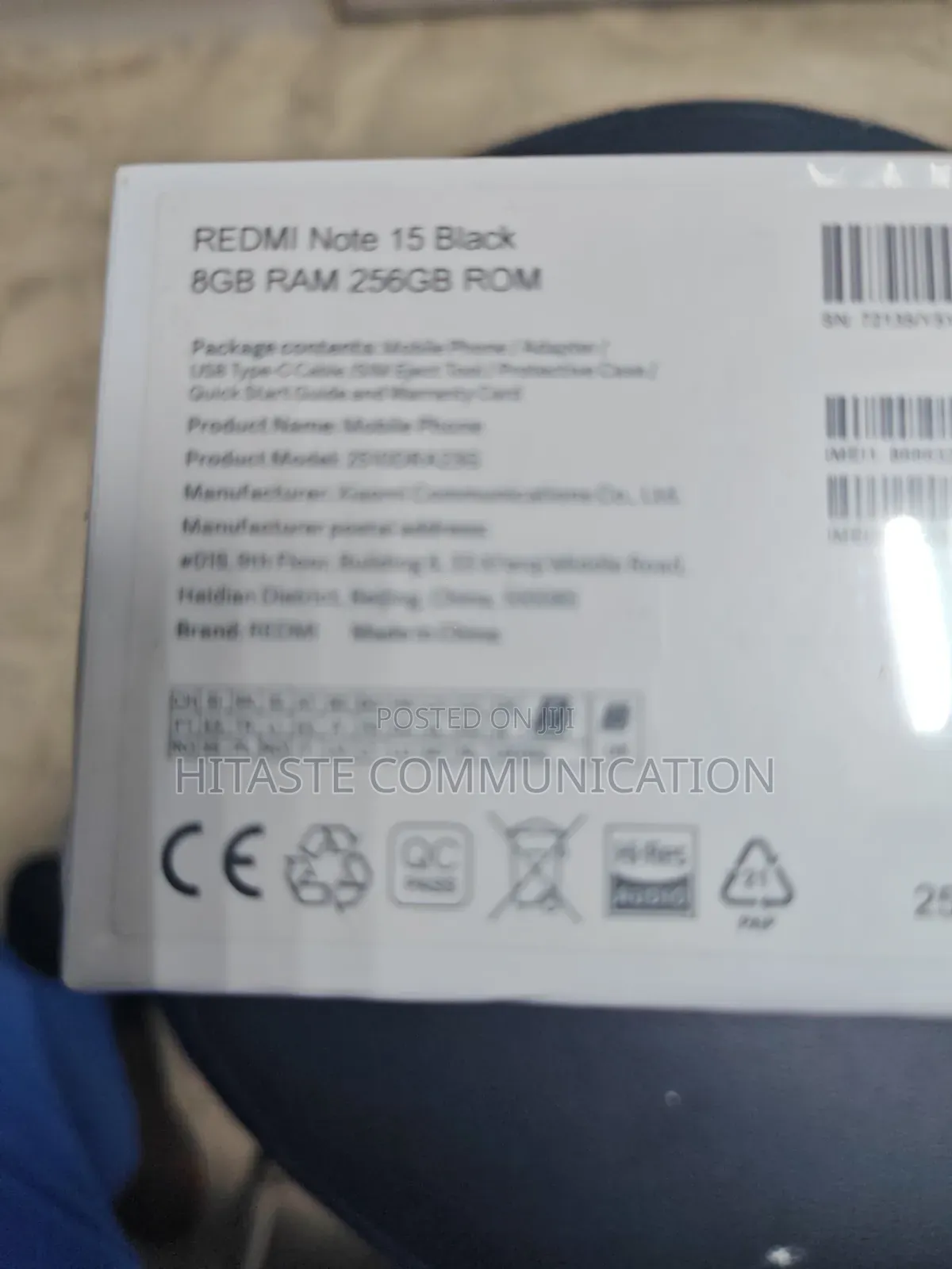 New Xiaomi Redmi Note 15 256 GB Black