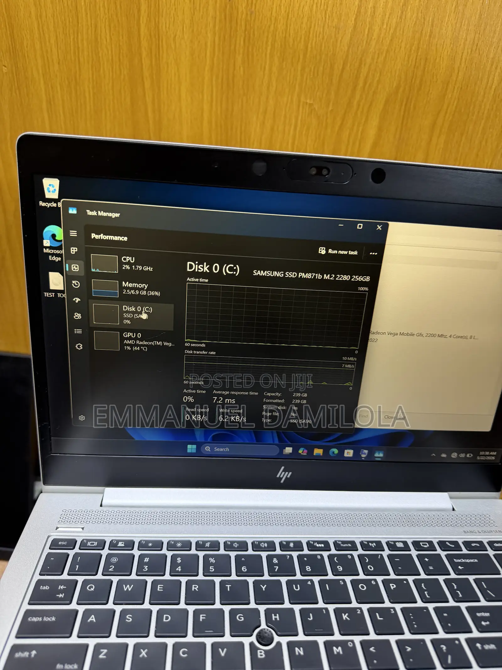 Laptop HP EliteBook 745 G5 8GB AMD Ryzen 7 SSD 256GB