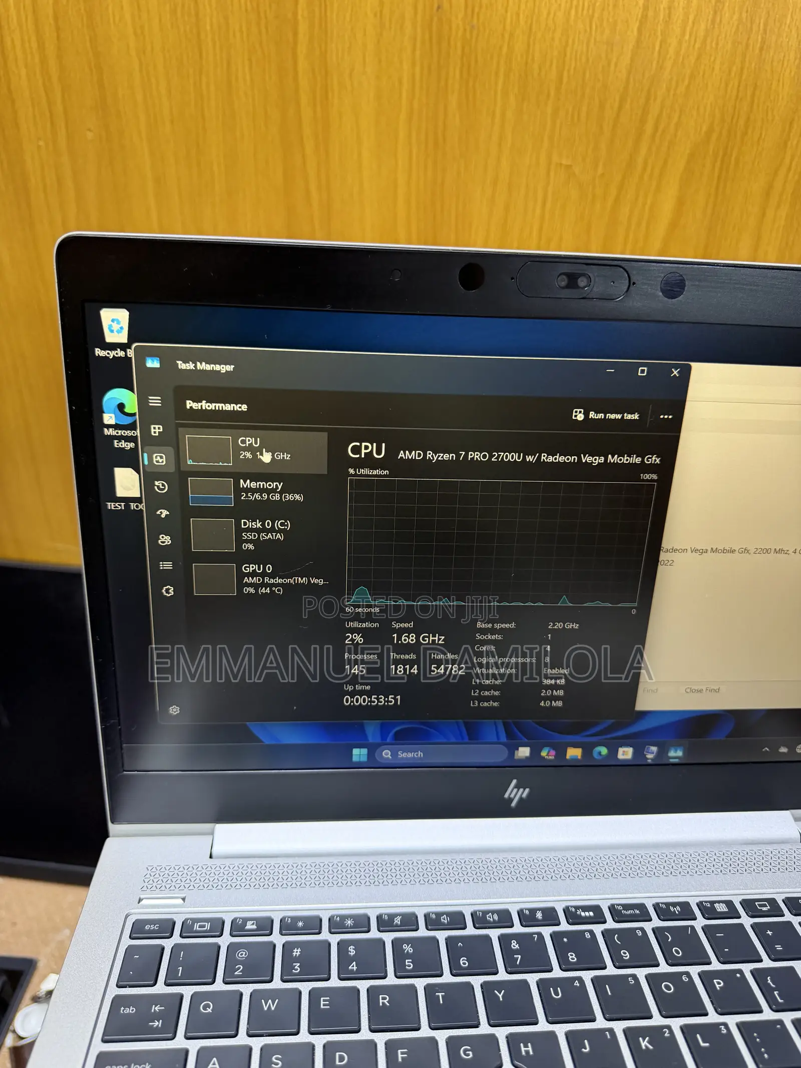 Laptop HP EliteBook 745 G5 8GB AMD Ryzen 7 SSD 256GB
