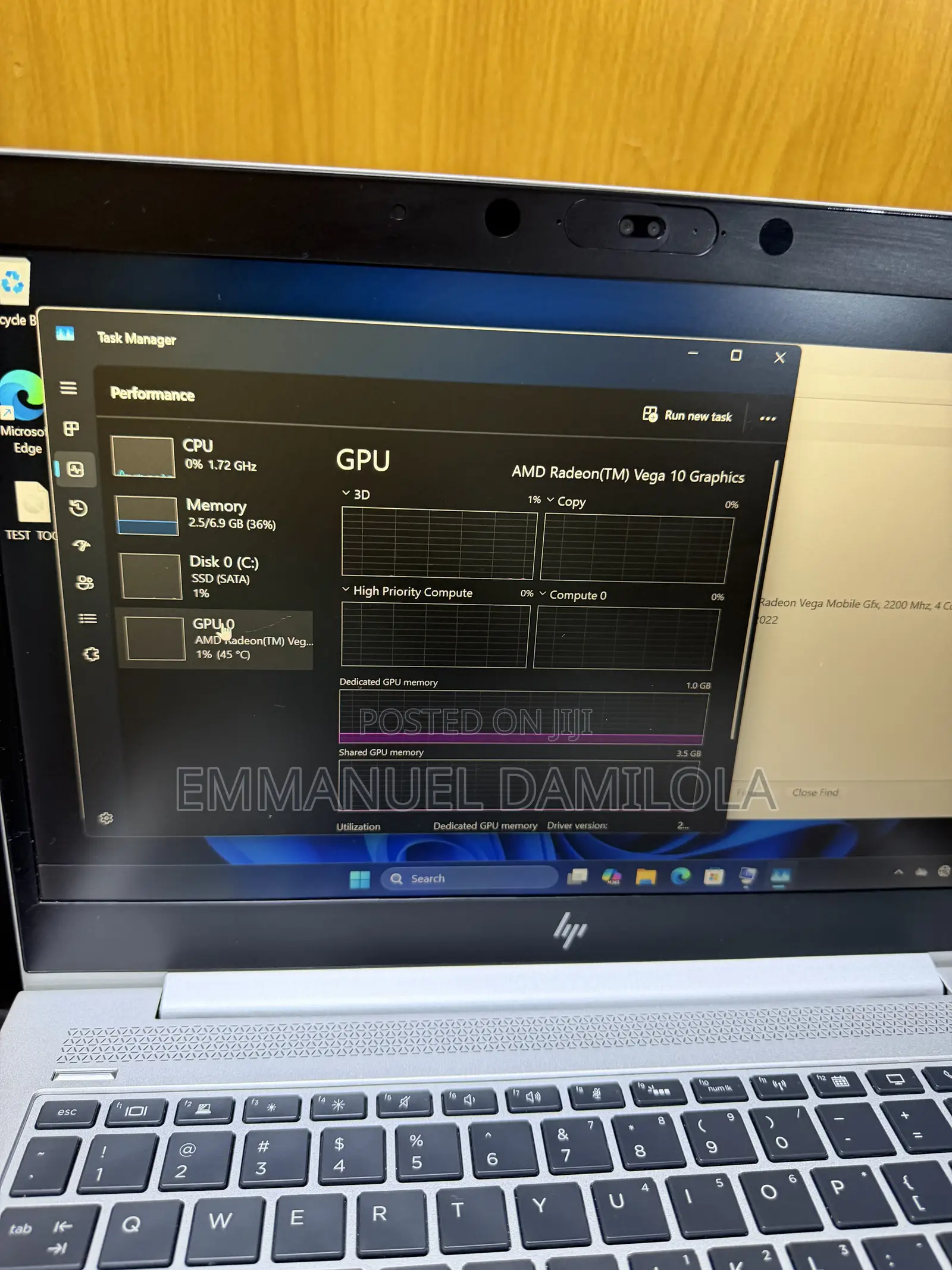 Laptop HP EliteBook 745 G5 8GB AMD Ryzen 7 SSD 256GB