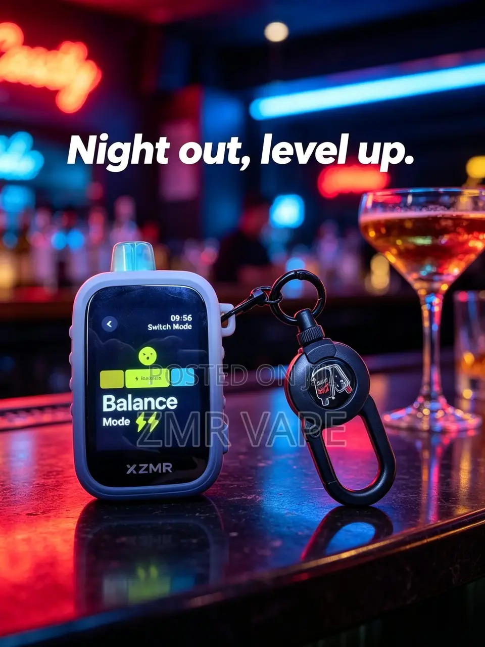 ZMR Neon Party Style Vape Smart Balance Mode Pod Trendy Electronic