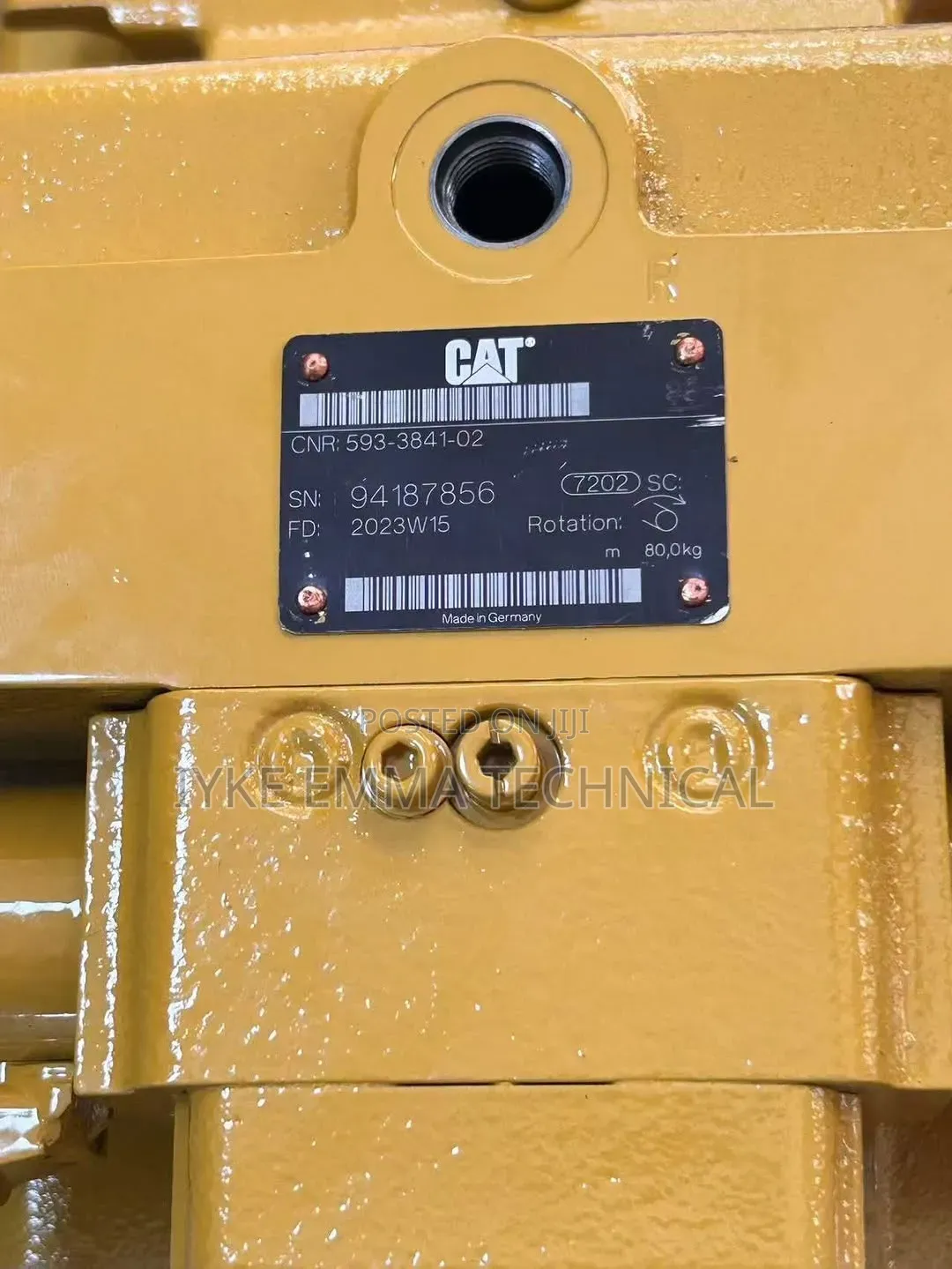 593-3841: Hydraulic Piston Pump Cat Hydraulic Piston Pump