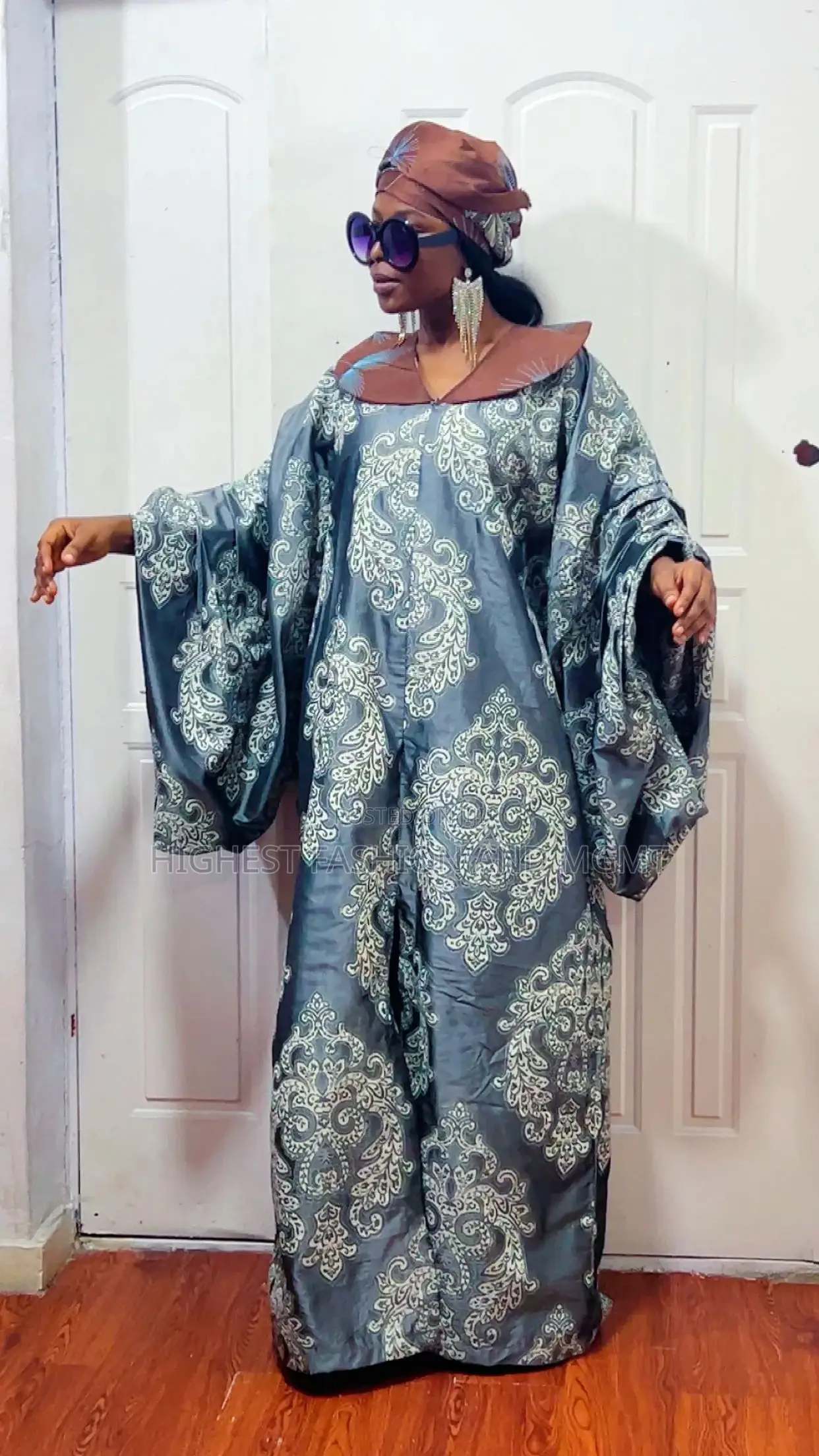 Casual Gown and Scarf - Style 632