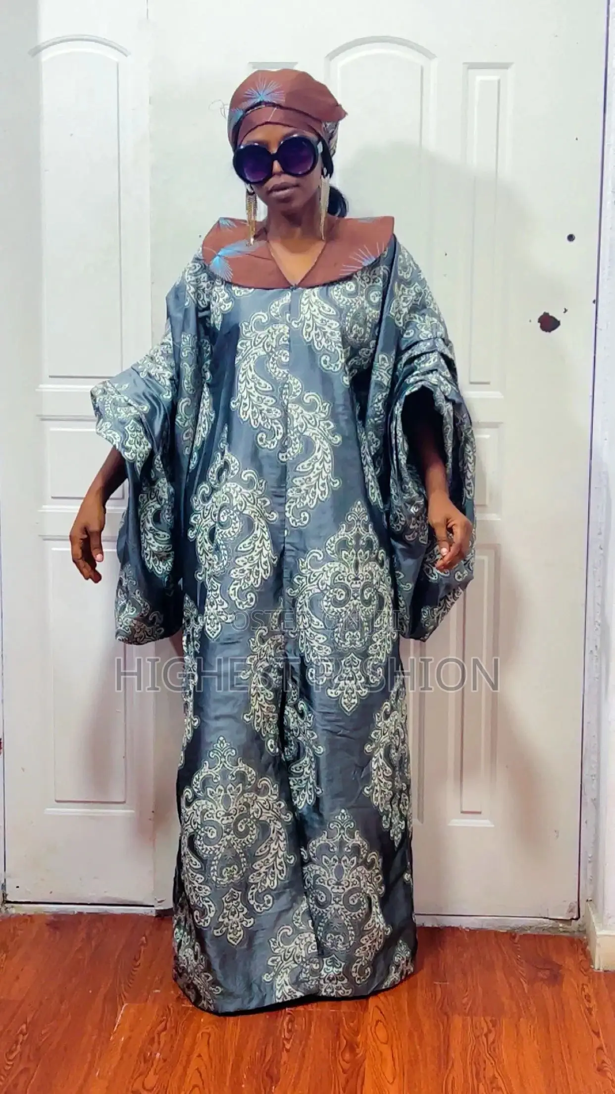 Casual Gown and Scarf - Style 632
