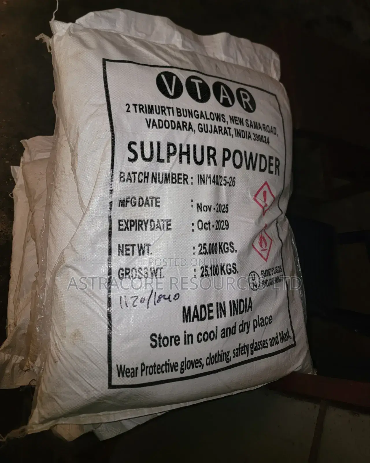 Sulphur Powder – 25kg (Industrial / Agricultural Grade)