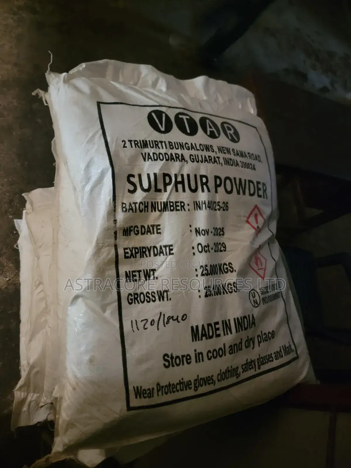Sulphur Powder – 25kg (Industrial / Agricultural Grade)