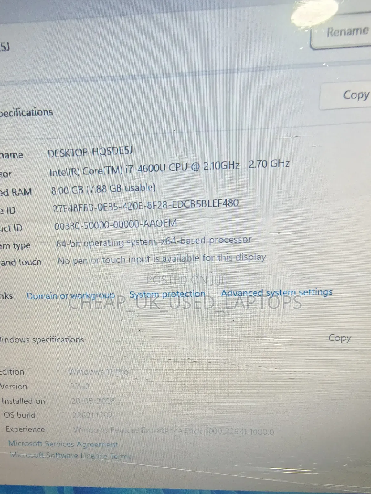 Laptop Lenovo ThinkPad X1 Carbon 8GB Intel Core i7 SSD 128GB