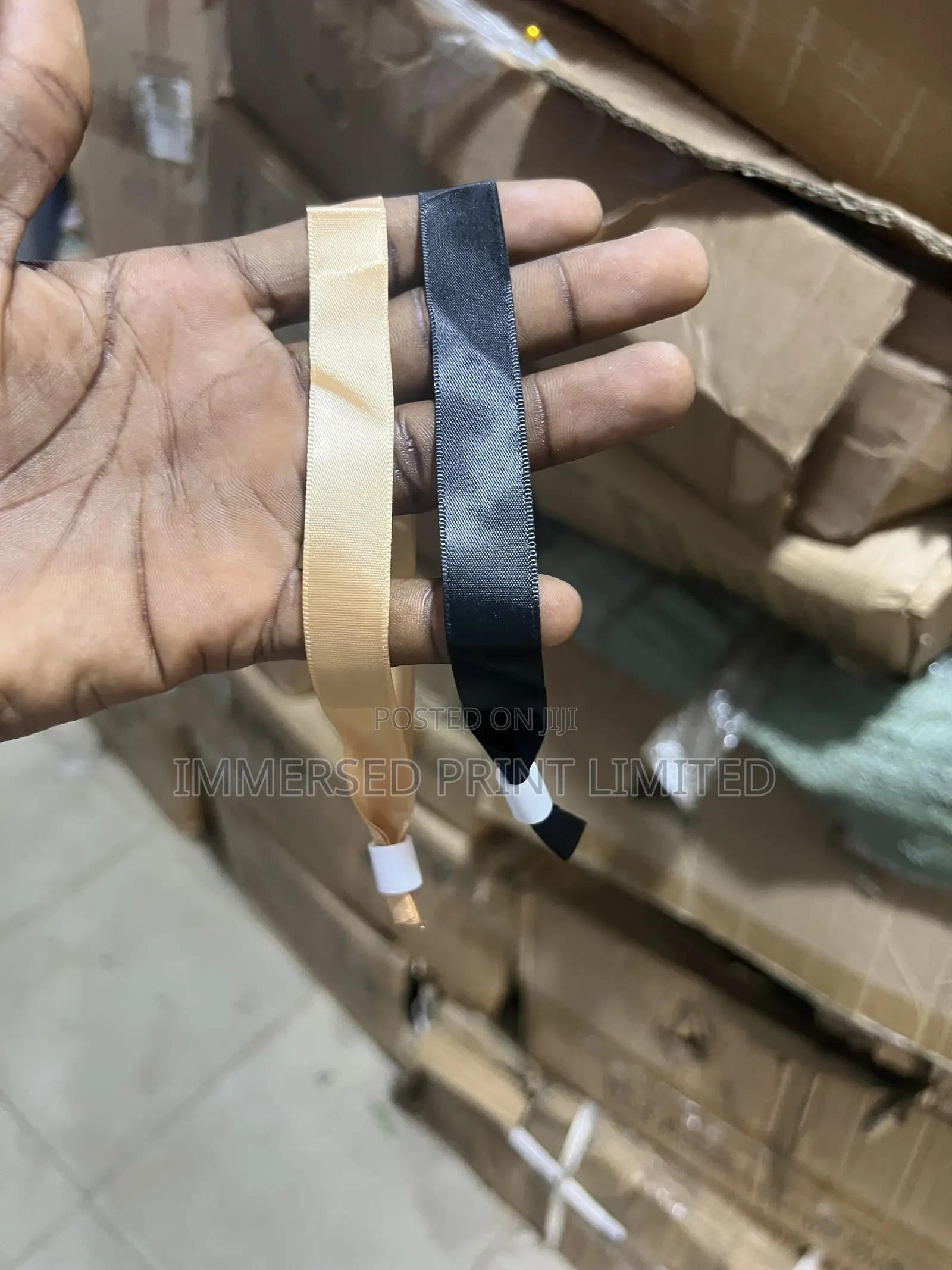Rubber and Ribbon Wrist Tags