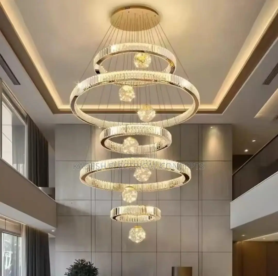 Modern Home Decoration Crystal Chandelier, Stair Pendant Lamp