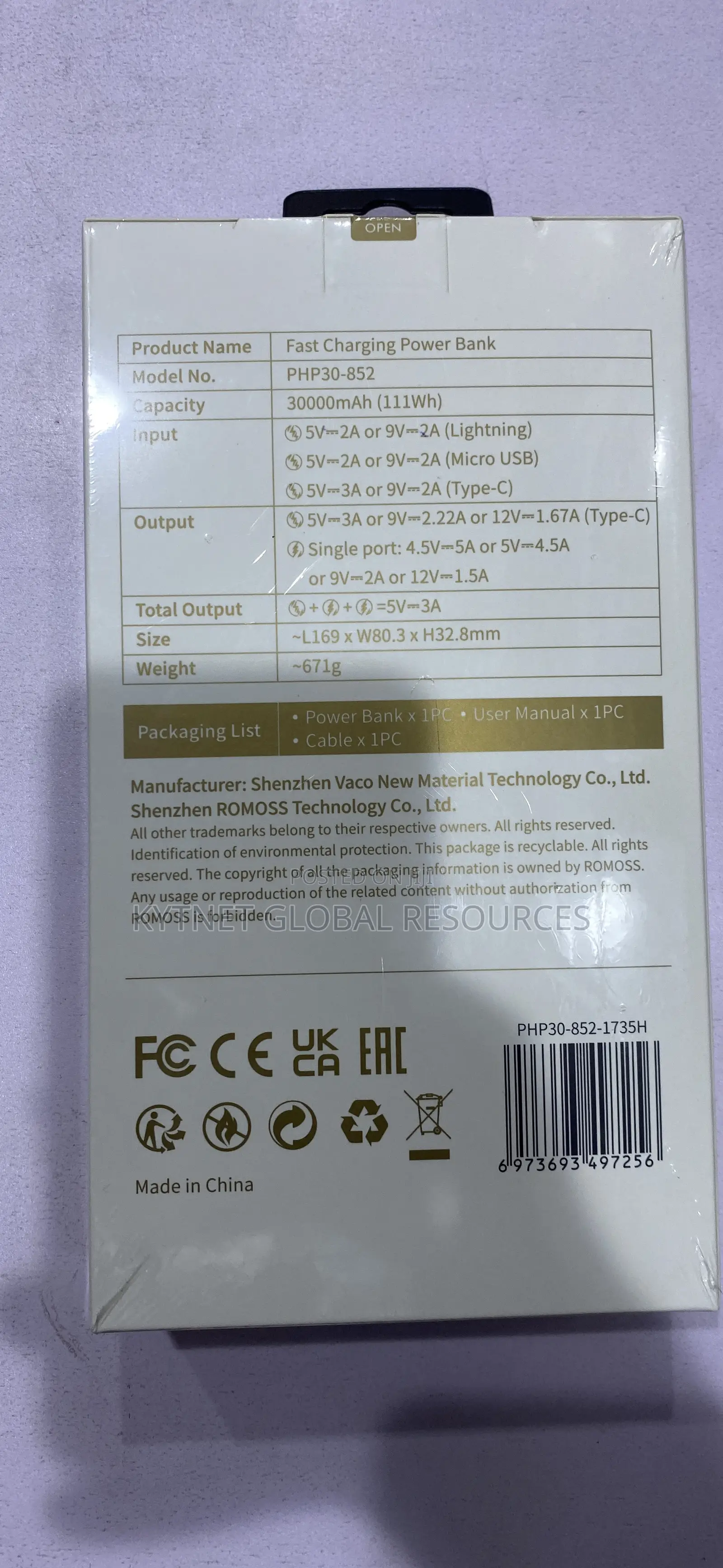 30000mah Romoss Power Bank