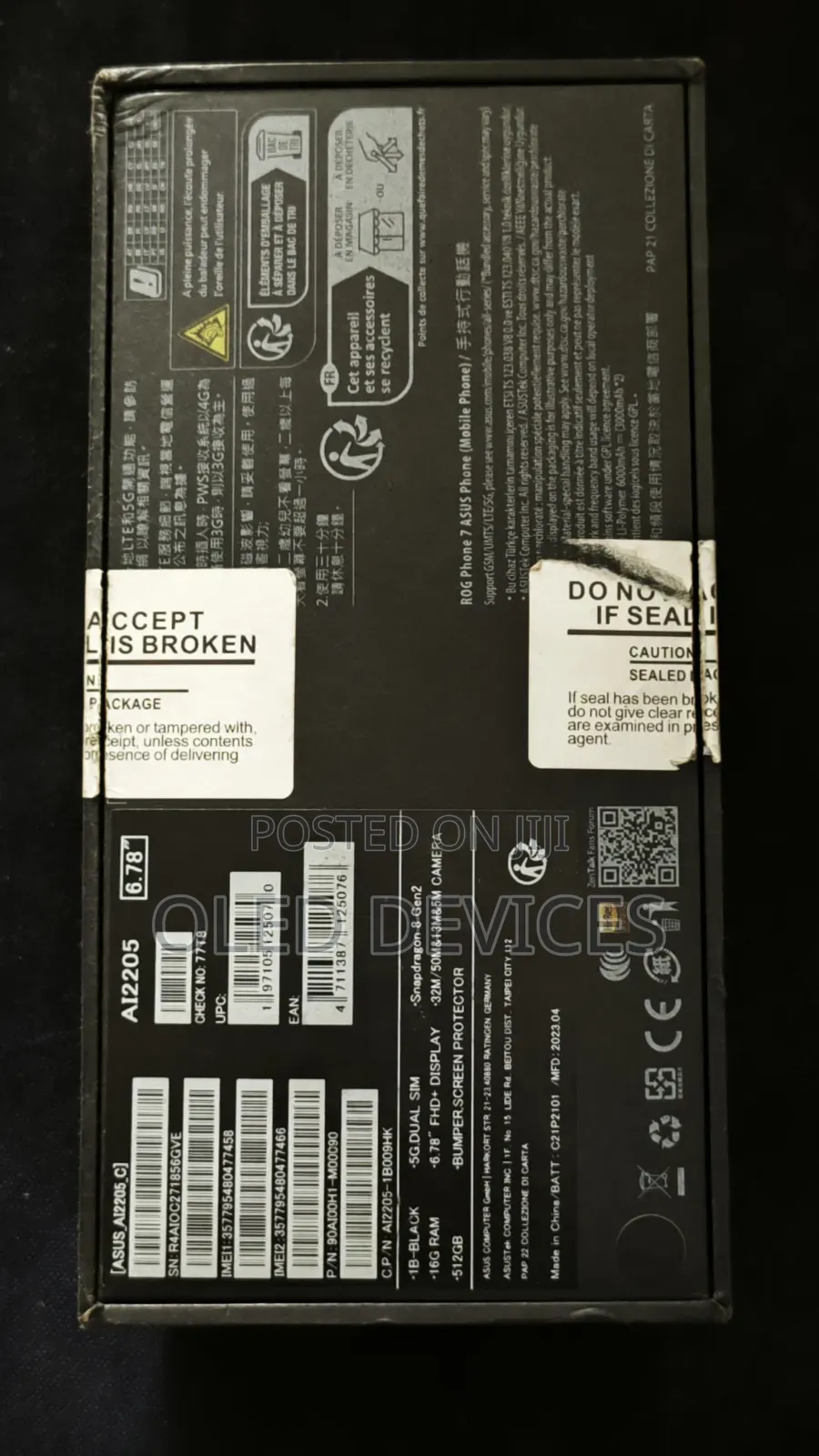 New Asus ROG Phone 7 512 GB Black