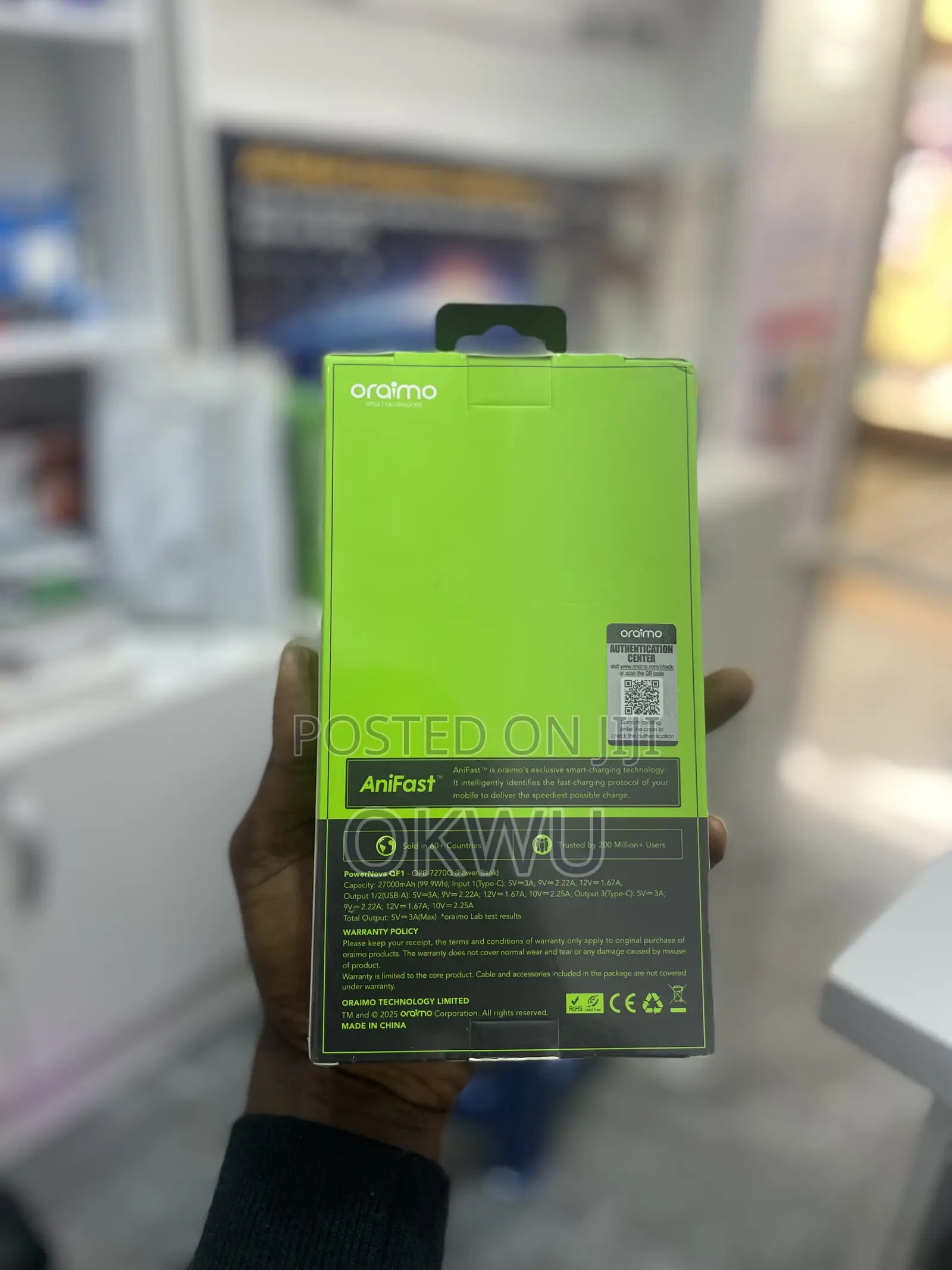 Oriamo 27000mah Power Bank
