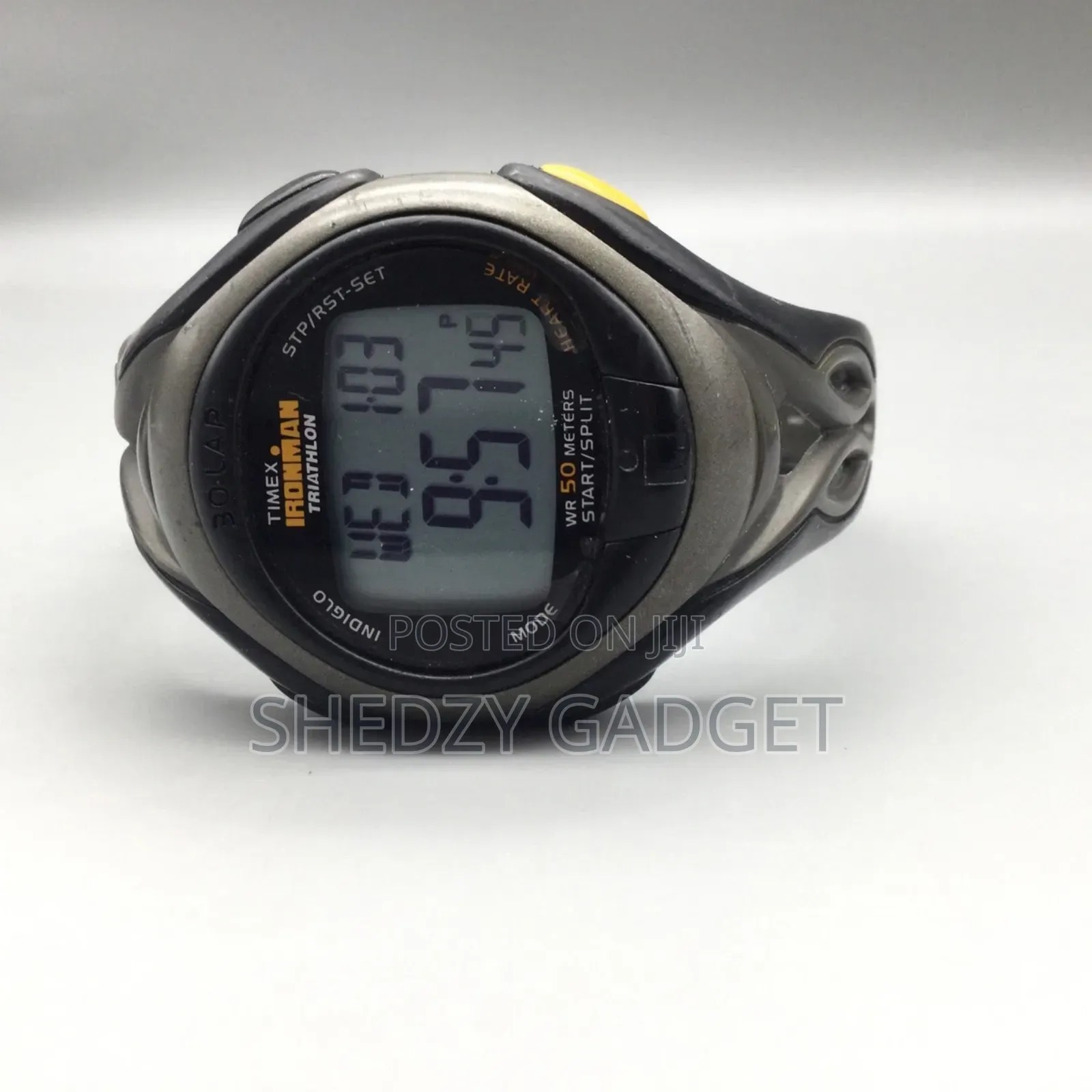 Timex Ironman Triathlon Watch Men 40mm Black Gray Tone 30 Lap