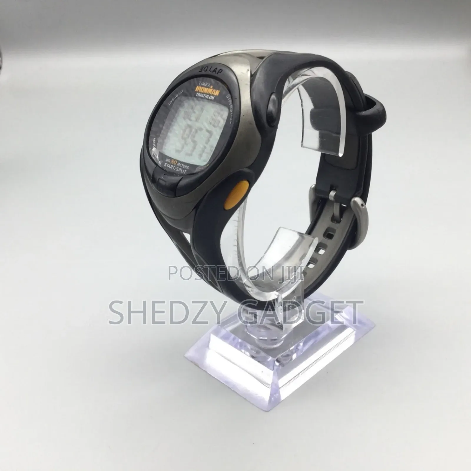 Timex Ironman Triathlon Watch Men 40mm Black Gray Tone 30 Lap