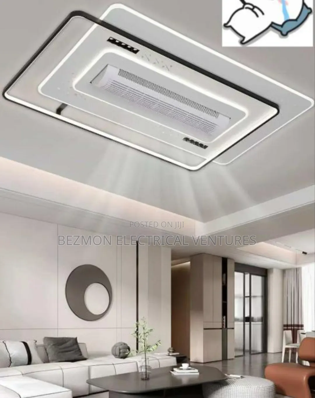 Massive Ceiling Fan Chandelier Available for Sale