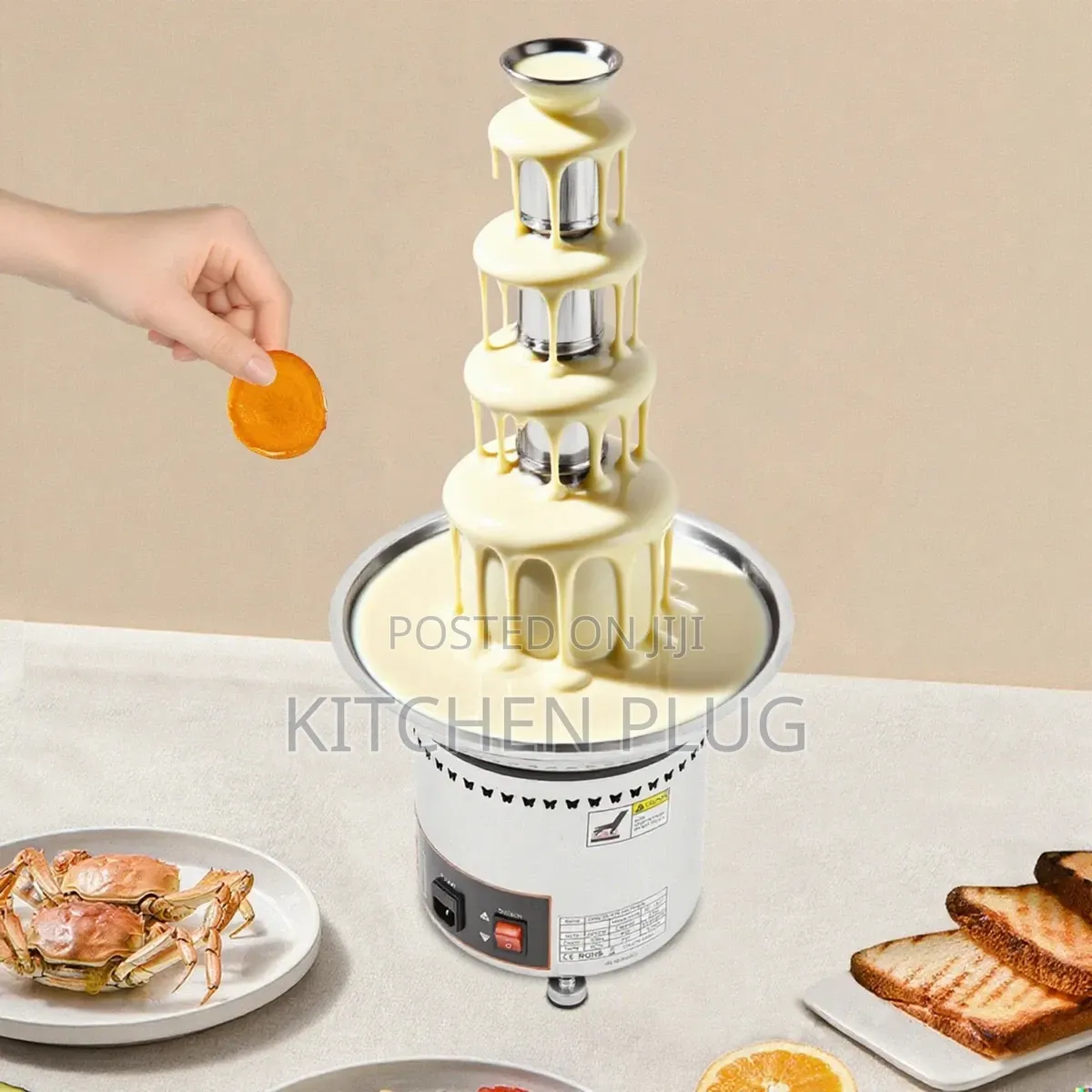 Commercial 5-Layer Stainless Steel Digital Display Chocolate Fountain