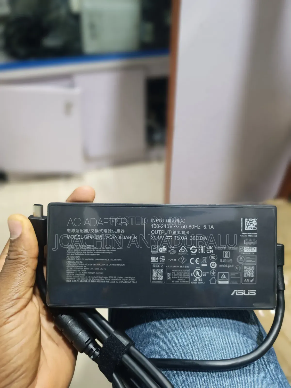 380w Laptop Charger 20v ~ 19a Follow Come Charger