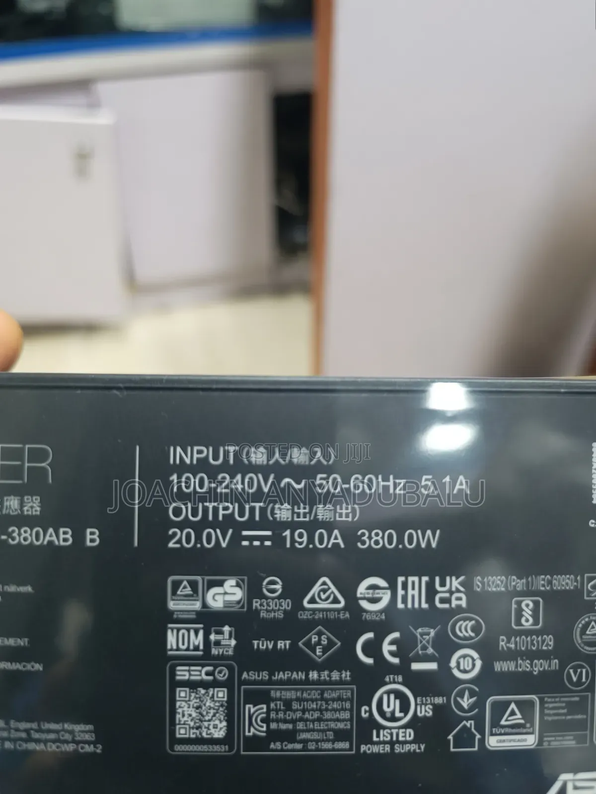 380w Laptop Charger 20v ~ 19a Follow Come Charger