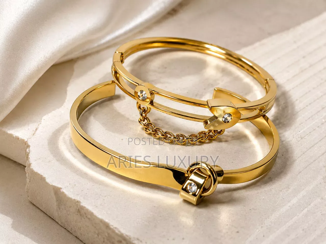 Diamond Accent Love Bangle Stainless Steel