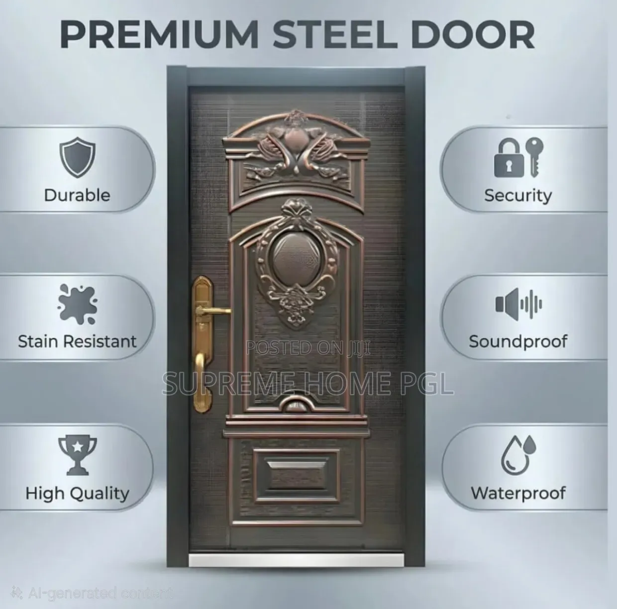 High Quality Copper Cast Security Door