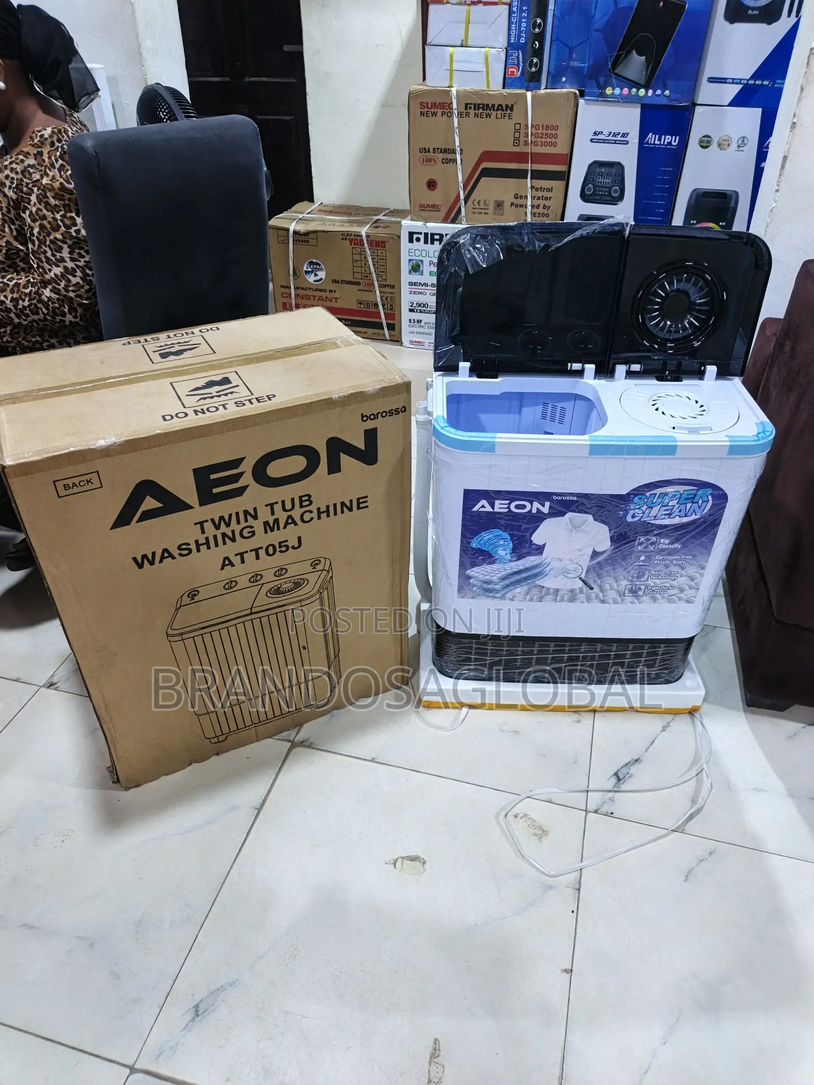 Aeon 5kg Twin Tub Washing Machine[Att05j]Modern Twin Tub Appliance