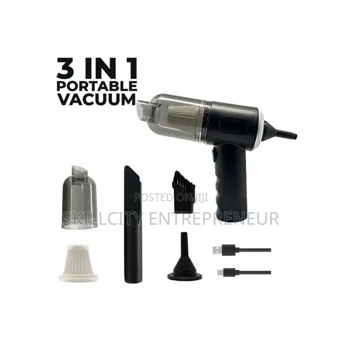 3-in-1 Rechargeable Car Vacuum Cleaner