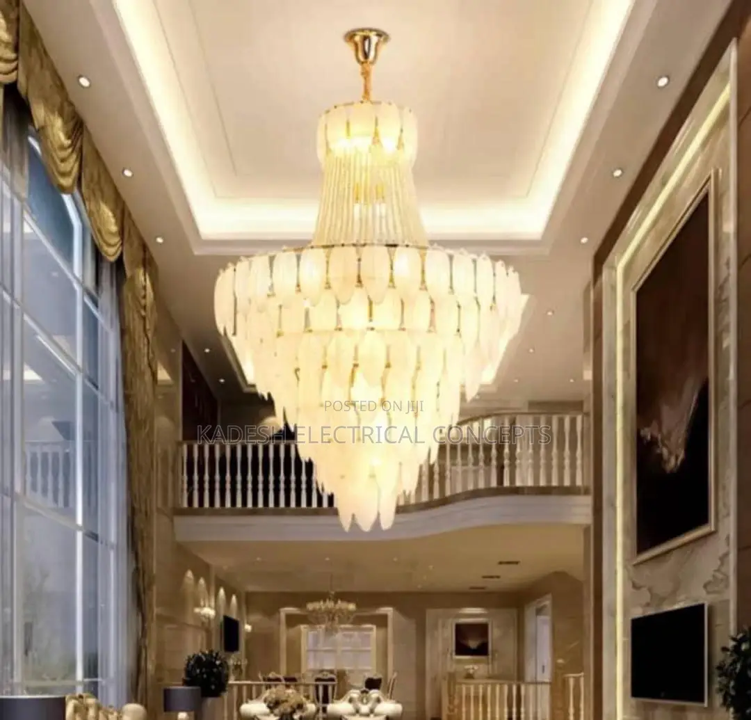 Luxury French Multi Layer Feather Crystal Glass Chandelier
