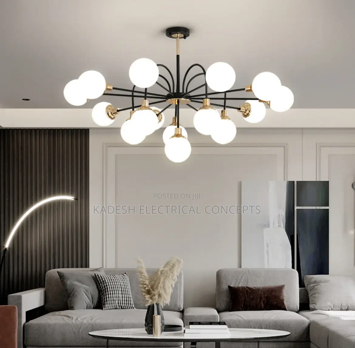 Nordic Creative Magic Bean Glass Ball Chandelier Living Room