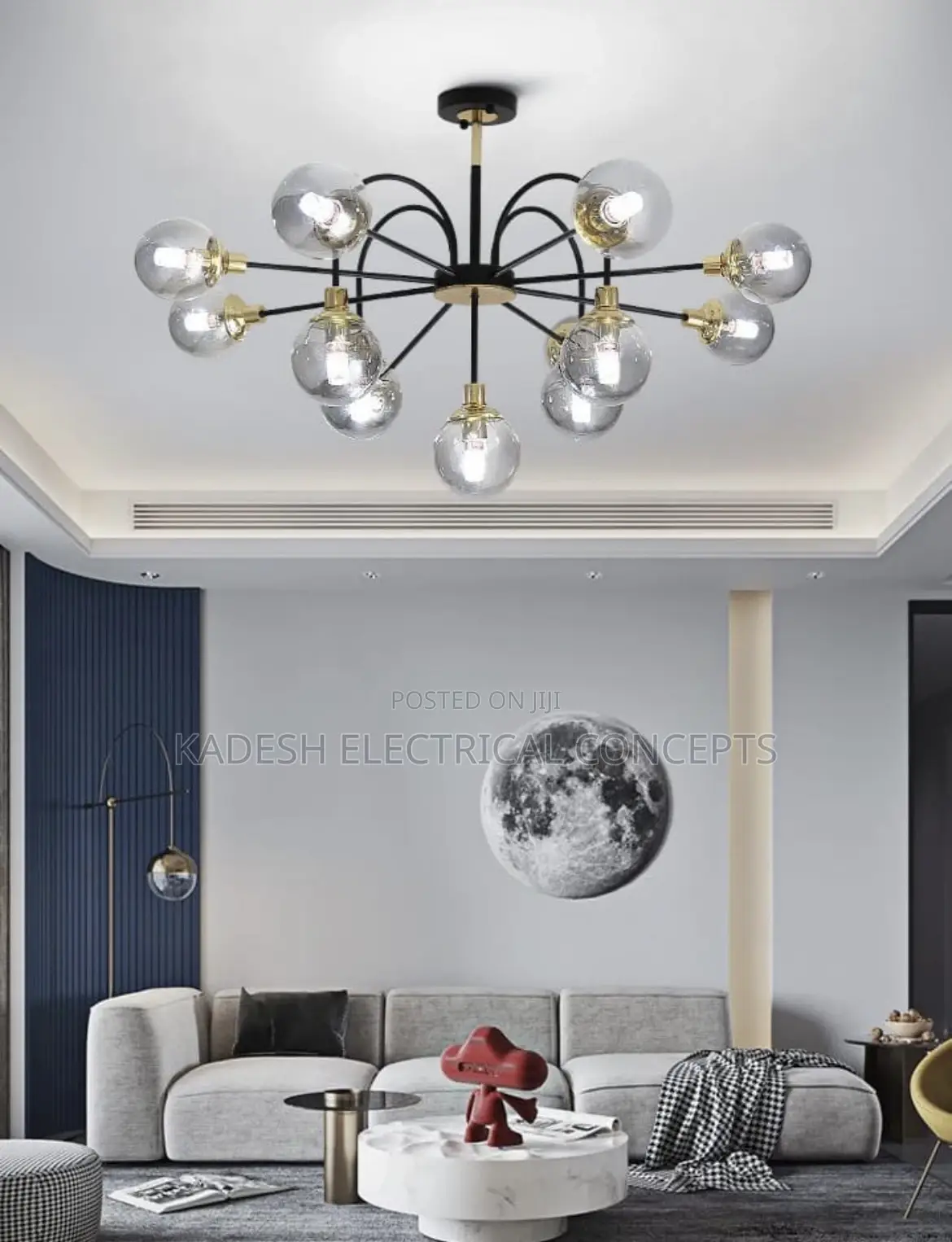 Nordic Creative Magic Bean Glass Ball Chandelier Living Room